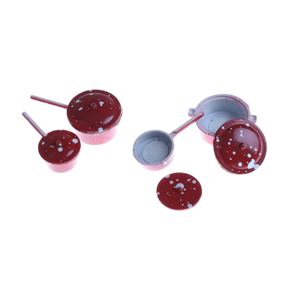 4pcs/set 1/12 Dollhouse Metal Spotted Pan Kitchen Miniature Cookware Furniture Pretend Play Classic Toys for Children Kid Gift 4pcs/set 1/12 Dollhouse Metal Spotted Pan Kitchen Miniature Cookware Furniture Pretend Play Classic Toys for Children Kid Gift