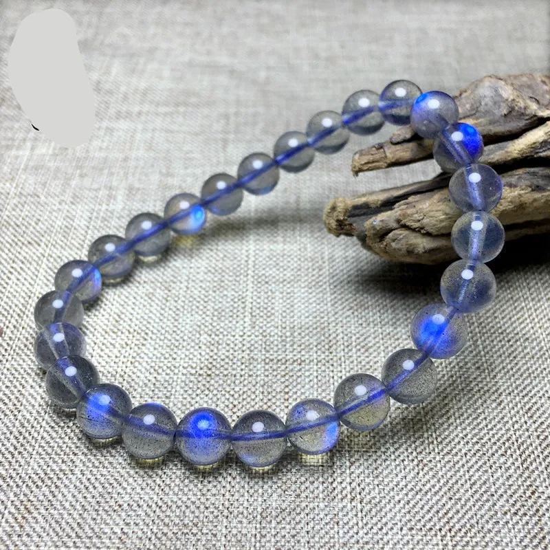 

Moonstone Bracelet Female Elongated Feldspar Handstring Ice Blu-ray Grey Moonlight