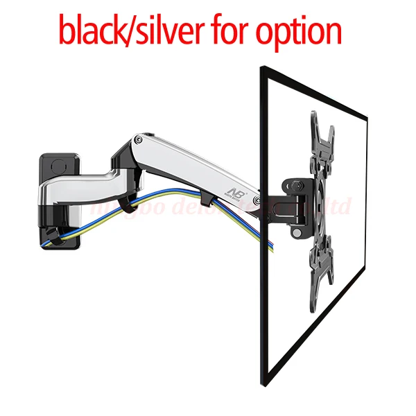 Best Price NB F300 5-10kg aluminum Gas spring Monitor full motion 2 arm tv wall bracket LCD 30-40" tv mount monitor holder led stand