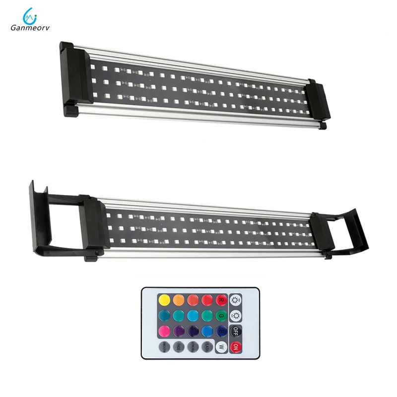 RGB SMD 5050 аквариумный светодиодный светильник 40 60 см раздвижной кронштейн с