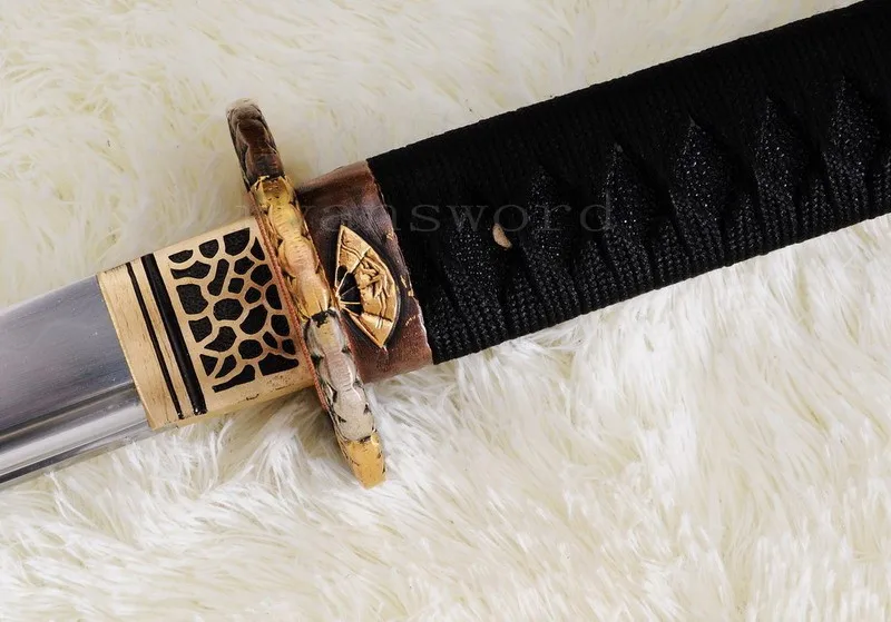 Высокое качество 1095 углеродистая сталь глина закаленная оболочка Сая японский самурайский меч катана