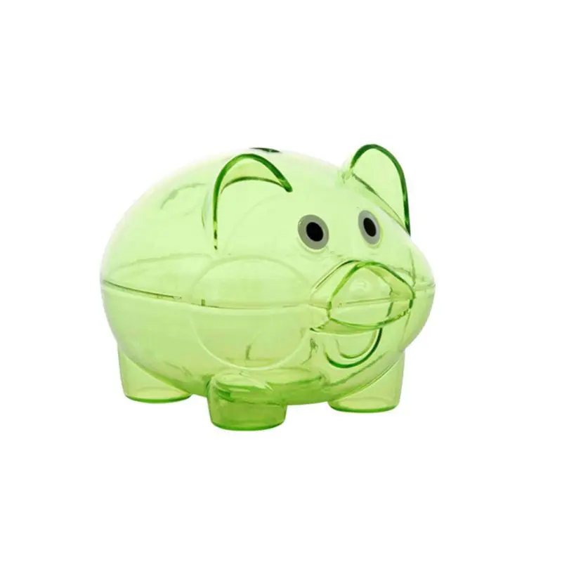 Мультфильм дети свинья копилка для экономии денег Классический прозрачный Decarate пластиковый чехол монеты копилка 4 цвета AB - Цвет: GS