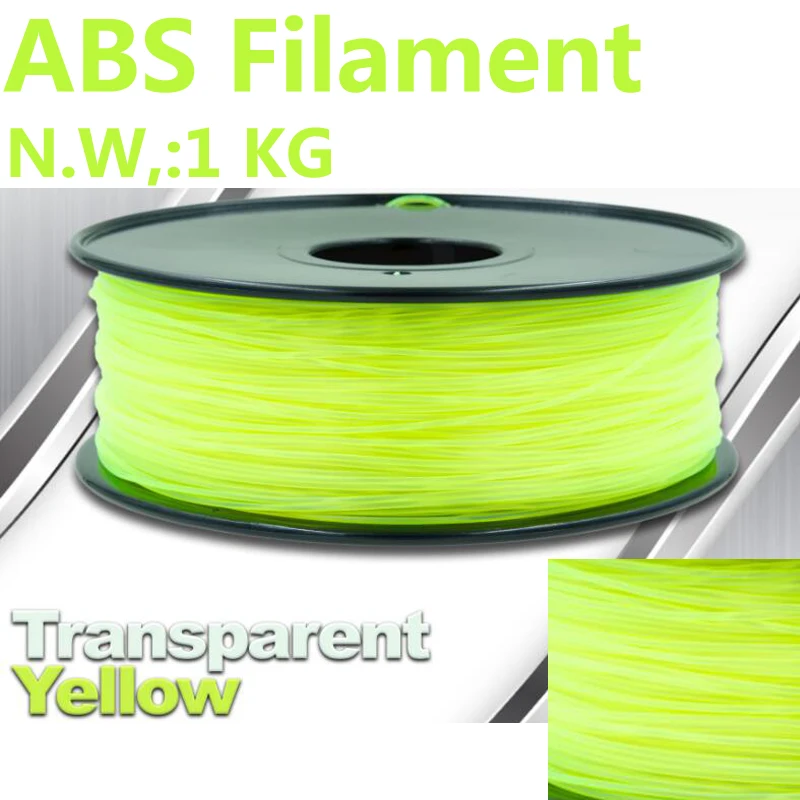 

Transparent yellow 3d-pen abs 1.75 filamento impressora 3d PinRui brand 1.75mm 3d printer filament abs 3d plastic filamento abs