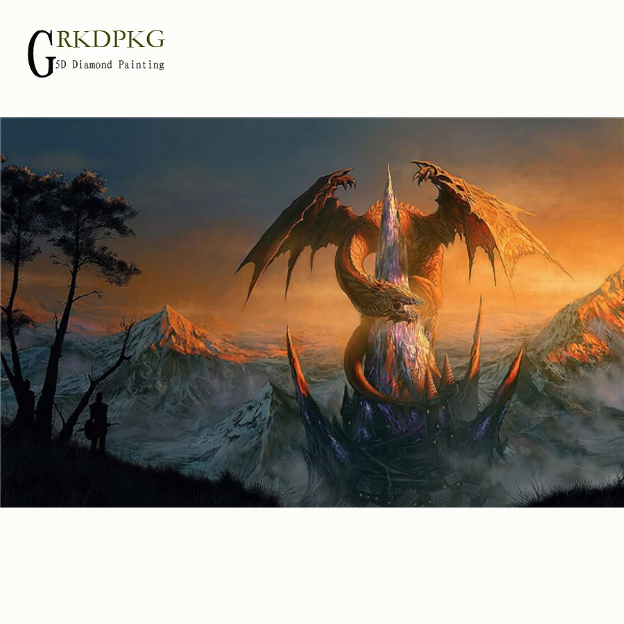 

5d DIY Diamond Painting Cartoon dragon Full square Diamond Embroidery Cross Stitch Rhinestone Mosaic unfinished home decoration