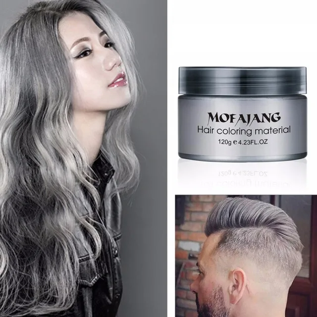 Salón de Pelo Pomada Estilo de Plata Ceniza Abuela Ceras 