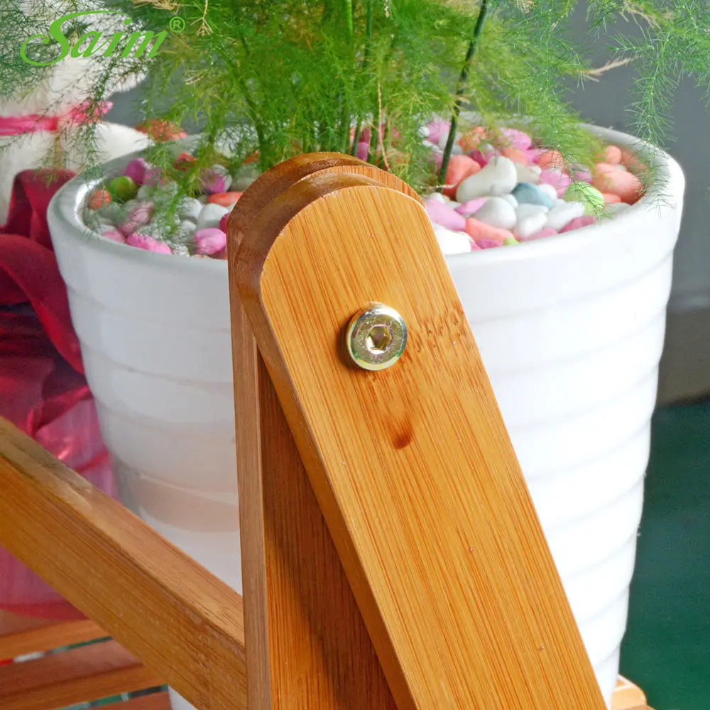 3 Tier Bamboo Plant Stand Display Garden Decor Planter Holder Flower Storage Flower Rack Multi-layer Flowerpot Rack YWHBJJ05167