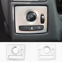 Из нержавеющей стали головной светильник лампа кнопка включения крышка рамки Внутренняя отделка для Volvo C30 S40 V50 C70