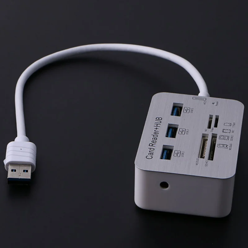 USB 3,0 многофункциональный концентратор USB интерфейс+ кардридер комбинированный разветвитель комбинация Высокое качество USB комбинированный кардридер 3 порта