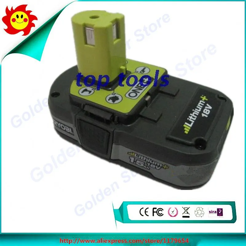 1 шт. Ryobi 18 v 1500 mah литиево-ионная литий-ионный Батарея 1.5Ah 18 v P103 мощный б/у