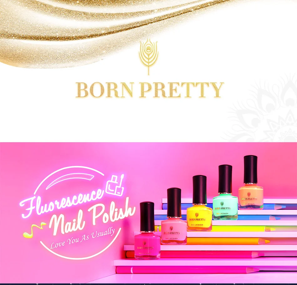 BORN PRETTY 6 мл неоновые, флюоресцентные лаки для ногтей Летняя серия красочный лак для ногтей Дизайн Лак для ногтей лак для ногтей