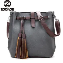 Vintage Frauen Eimer Tasche Leder Messenger Bags Handtaschen Frauen Berühmte Marken Designer Weibliche Schulter Quaste Tasche bolsas sac