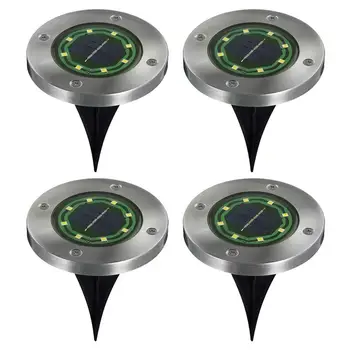 

4PCS LED Solar Light Underground IP67 Waterproof Outdoor Light Garden Street Night Light 200LM Courtyard Lighting