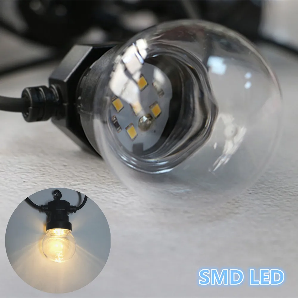 Preise VNL 42ft G50 Girlande IP65 Led String Lichter Im Freien Wasserdichte Led Clear Globe Ball String Garland Partei Hochzeit Hinterhof Terrasse