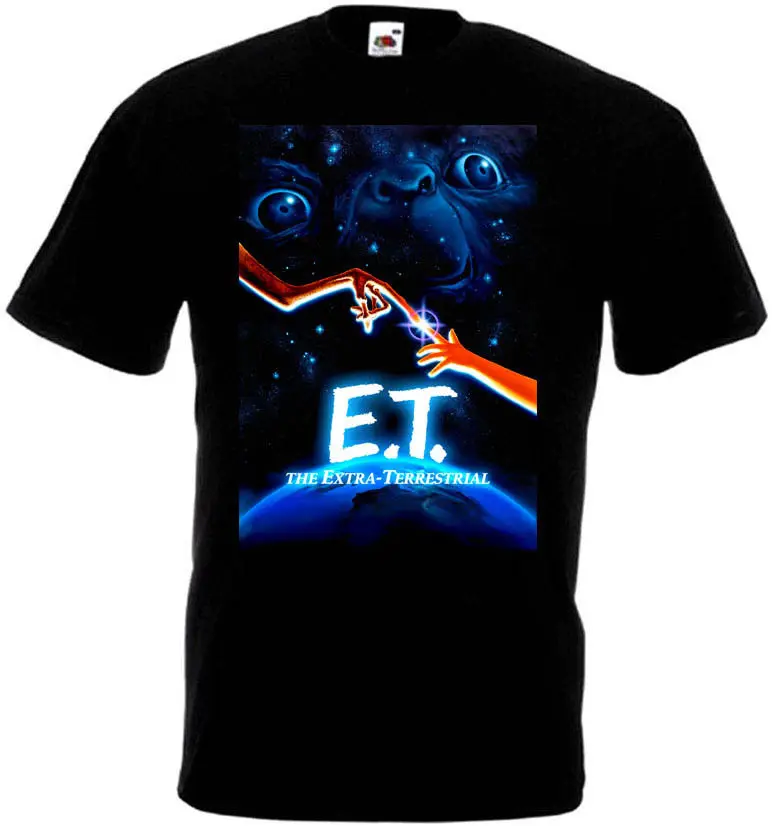 

E T Extra Terrestrial V3 T Shirt Black Navy Blue Movie Poster All Sizes S 5Xl New 2018 Fashion Mens T-Shirts