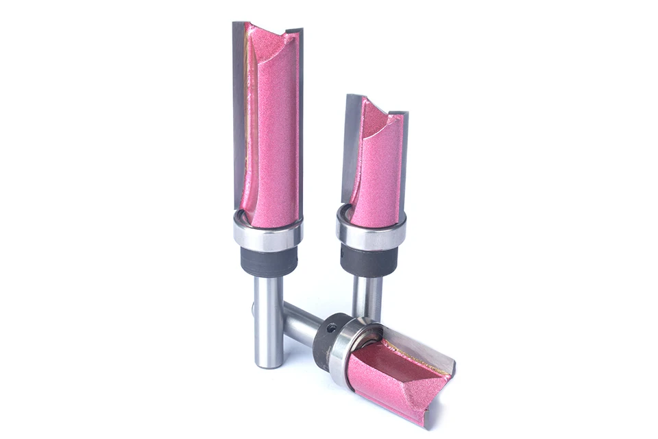 

1pc Bearing Flush Trim Router Bit For Wood 8mm Shank Straight Bit Tungsten Woodworking Milling Trimming CNC Cutter Tool