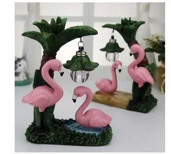 

New hot coconut flamingo night light creative resin craft set piece student desk set piece Decoration home