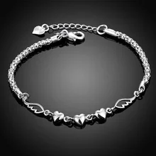 Женские Подвески, красивый браслет, серебряный милый модный для женщин, Свадебный красивый браслет, ювелирные изделия, h365