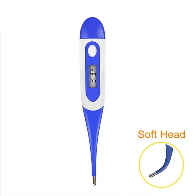 for Baby Kids and Adults,Blue Household Electronic Digital Thermometer Soft Head Rectal and Oral Thermometer Measurement Fever Monitor