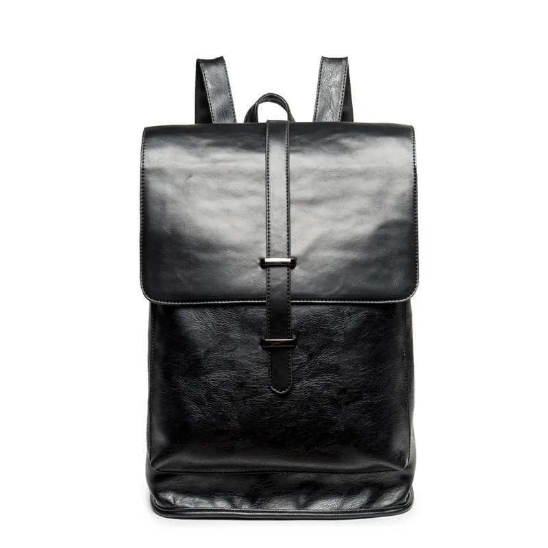 

Men's PU Backpack Fashion Retro Design High Quality Multifunction Bag College Wind Leisure Large Capacity Travel Bag Laptop Bag