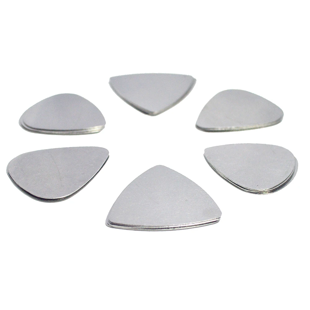 10 Pcs Stainless Steel Guitar Pick For Acoustic Electric Guitar Bass