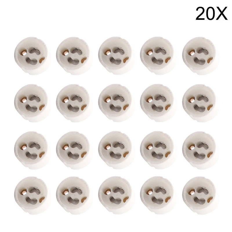 

20x LED Strip Connector GU10 Lamps Holder Base Wire Jack Socket For Halogen Ceramic Light Bulb