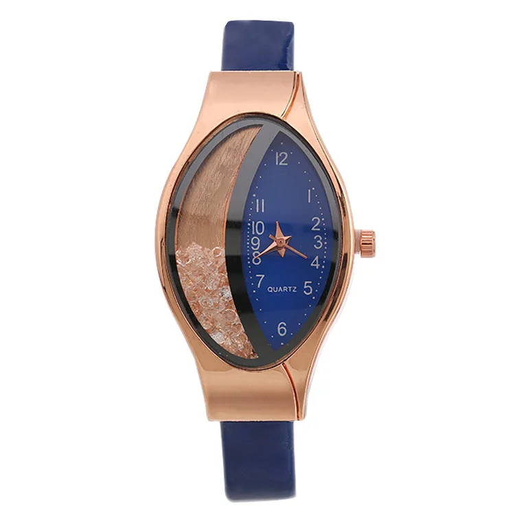 

2019 Designer Brand Luxur Medusa Fashion Eye Leather Strap Women's Watch Flow Crystal Girl Quartz Wristwatch Relogio Feminino