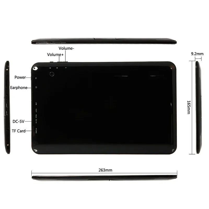 Двухъядерный Allwinner A23 Cortex A8 10," 1024*600 A23 четыре ядра Android 4,4 1 ГБ 8 ГБ планшетный ПК Bluetooth черный
