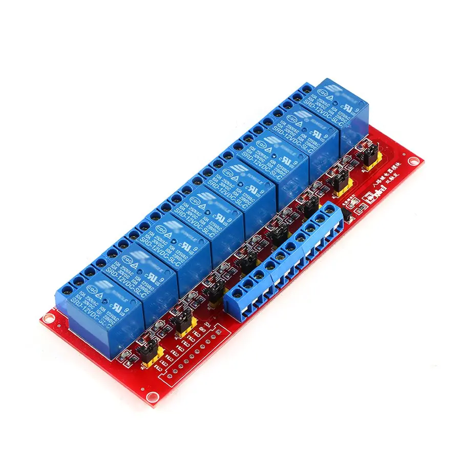 

Brand New 12V 8 Channel Relay Module Relaismodul With Isolated Support High And Low Level Trigger Relaismodule High Quality
