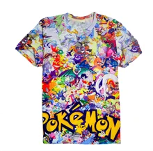 New Summer style Crewneck tshirt funny Pokemon Print 3d t shirt men/women Clothing Cartoon t shirt camisa masculina