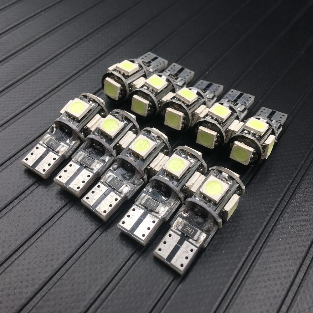 T10 5 SMD 5050 светодиодсветодиодный автомобильная лампа без ошибок W5W 194