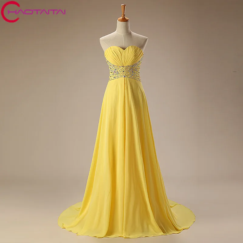 yellow semi formal dresses