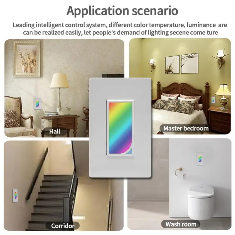 Wi-Fi настенный светильник RGB светодиодный сценическое освещение умный переключатель переменного тока 110 v 240 v 50/60Hz 800 W Цвет меняется с пультом дистанционного управления голосовой Управление с таймером обратного отсчета