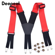 Deepeel/1 шт., 5X125 см, расширяющиеся подтяжки для взрослых и мужчин, эластичный ремень на 6 клипсах, повседневные аксессуары для джинсов декоративные, подходят для ожирения