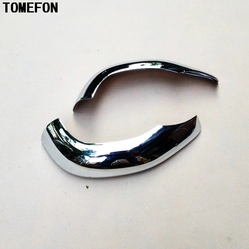 

TOMEFON ABS Chrome Rear View Mirror Car Back Mirrors Rearview Mirror Cover Mirror Pillar Trim 4PCS For Honda Fit Jazz 2014 2015