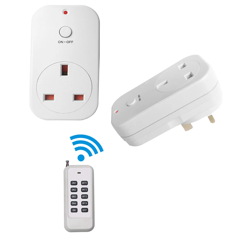 Великобритания Plug Беспроводной Разъем дистанционного Управление умная розетка