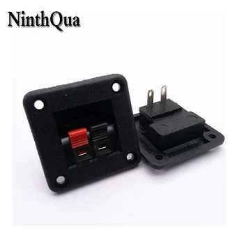 

1pcs WP2-5 2Pin Squarer Stereo Speaker Terminal Red + Black Junction Box Terminals Audio Clip Connector 43mmx43mm