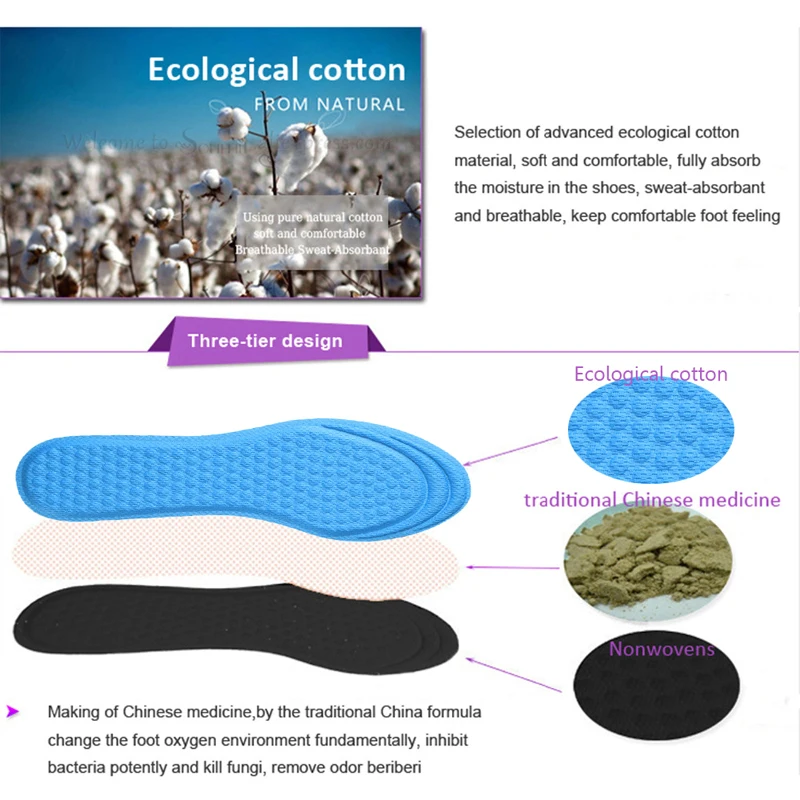 Soumit китайский Herbology разработан здоровья стельки для женщин массаж ног спортивная обувь Вставки подушечки стелька Palmilha