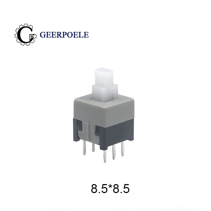 100 pcs/lot 8.5*8.5 mm 6 Pin Mini Self-locking Push Button Switch DIP DPDT Multimeter switch 8.5x8.5 Double row Straight plug 100 pcs/lot 8.5*8.5 mm 6 Pin Mini Self-locking Push Button Switch DIP DPDT Multimeter switch 8.5x8.5 Double row Straight plug