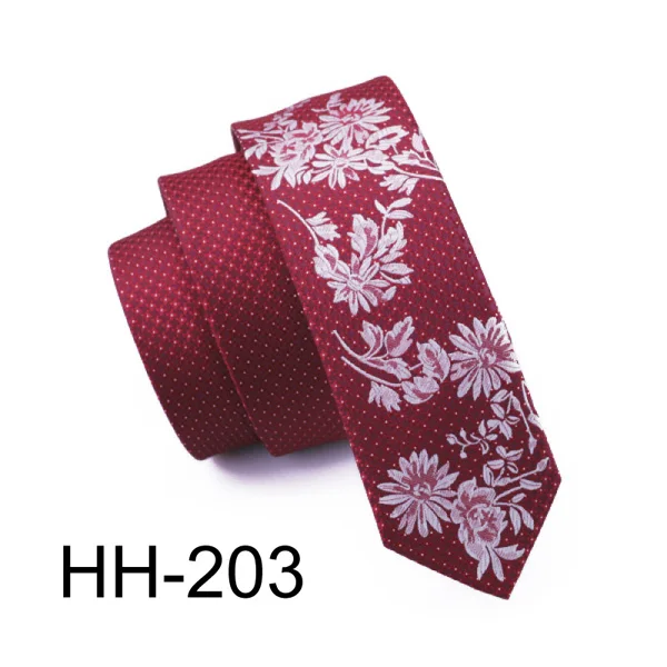 Новинка года, 20 стилей, модный тонкий галстук, узкие шелковые мужские галстуки Свадебный вечерний для жениха,, ширина 5,5/6 см - Цвет: HH203