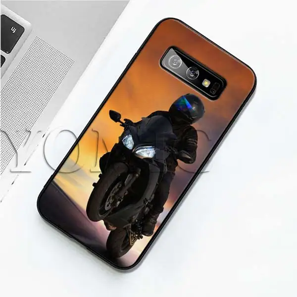 Moto крест moto rcycle спортивные Черный силиконовый чехол для samsung Galaxy S10 S10e S8 S9 плюс S7 A40 A50 A70 Note 8 9 Мягкий чехол Чехол - Цвет: 001