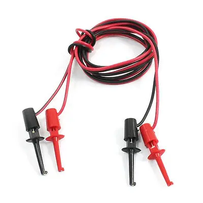 

Pair 3.3ft 2 SMD IC Test Hook Grabber Probe Testing Cable for Multimeter