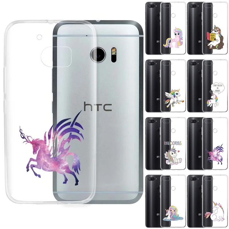 

Custom Print TPU Soft Silicone Clear Case for HTC Desire 12 U11 Plus U12 Life Unicorn Cover Anti-Scratch Coque