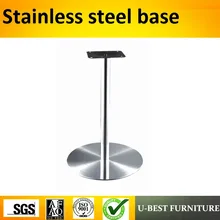 U-BEST круглый стол из нержавеющей стали, ножки из нержавеющей стали