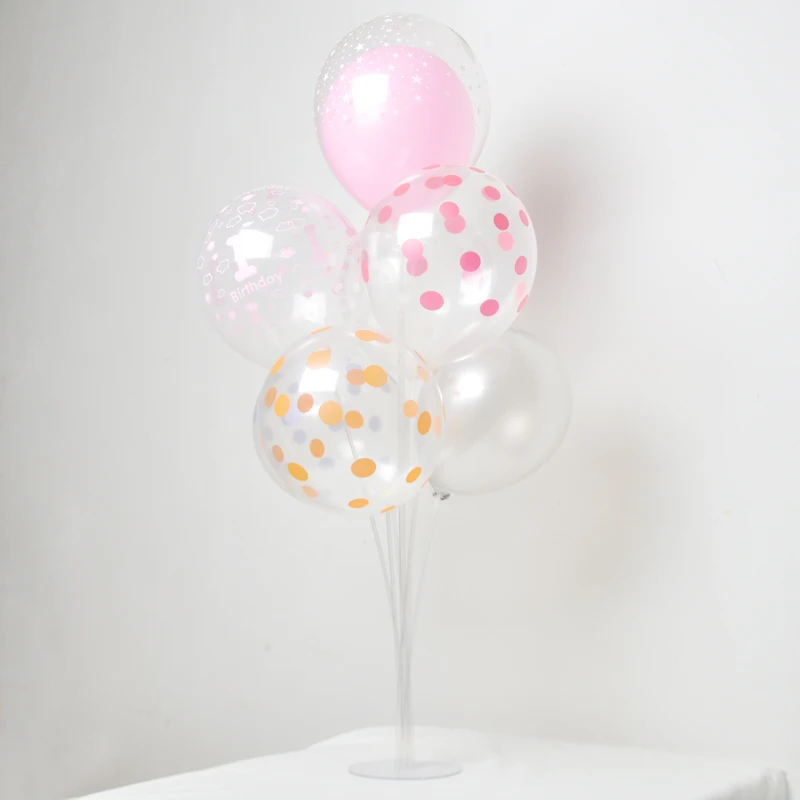  70cm Clear Balloon Column Stand Kits Arch Stand with Frame Base and Pole for Wedding Birthday Party
