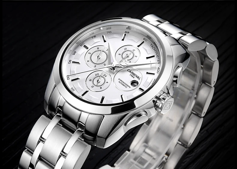 Механические часы мужской роскошный бренд автоматические механические часы мужские модные часы досуга кожи Relojes