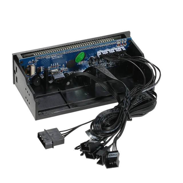 Cheap 5.25" LCD Touch Screen Front Panel 4 Ways Fan Speed Controller and PC Temperature Sensor PC Hardware Protector