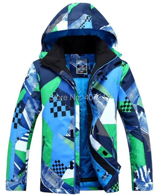 Gsou Снежная мужская синяя лыжная куртка, ветрозащитная водонепроницаемая куртка для сноубординга, теплая спортивная куртка для улицы, Анорак, S-XL