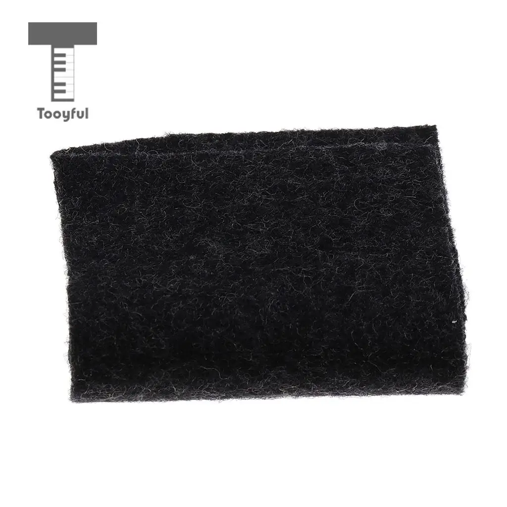 Tooyful Pack of 2 Wool Erhu Silencer Pads Silencing Mats Muffler Erhu Practice Parts Black