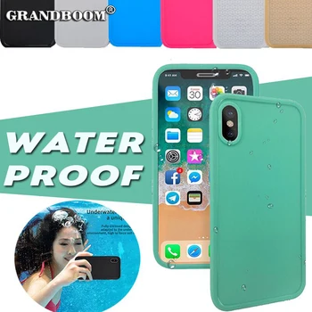 

10pcs Silicone Waterproof Cover For iPhone 11 Pro MAX XS XR X 8 7 6 6S Plus Front Back Soft TPU Full Body Protective Case