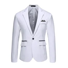 Otoño marca chaqueta de los hombres de moda abrigos Vintage botón negro blanco Blazer hombre casual boda fiesta traje de abrigo Tops prendas de vestir ropa